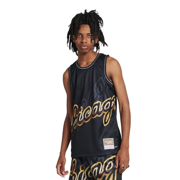Mitchell & Ness Black and Gold Tank Top - Picture 1 of 6